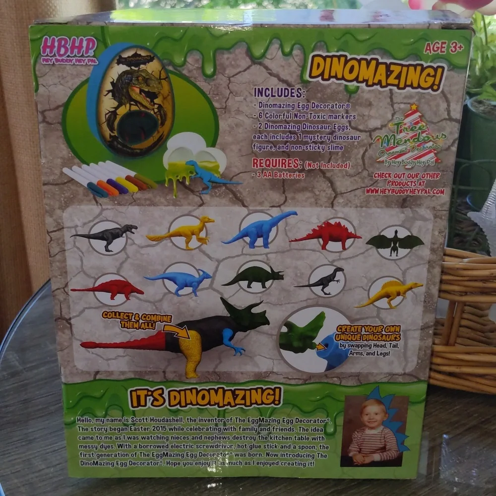 Egg Spinner Decorator Kit with 2 Additional Dino Eggs New